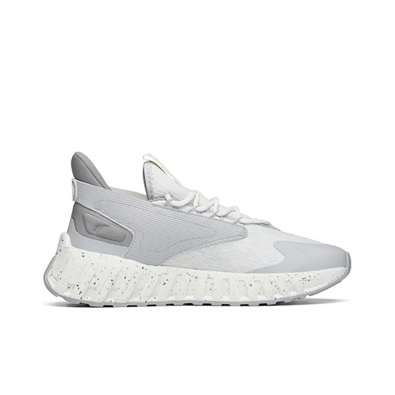 Anta Non slip Wear resistant Shock Absorption Low Top Chunky Sneakers Men's White Gray-1