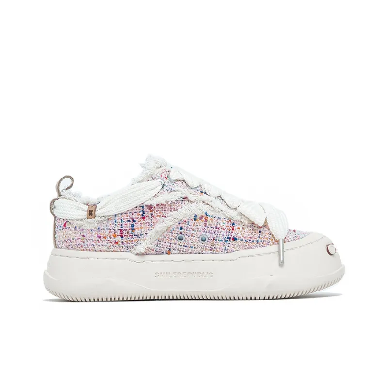 SMILEREPUBLIC Anti Slip Wear Resistant Low Top Canvas Shoes Unisex Pink-1