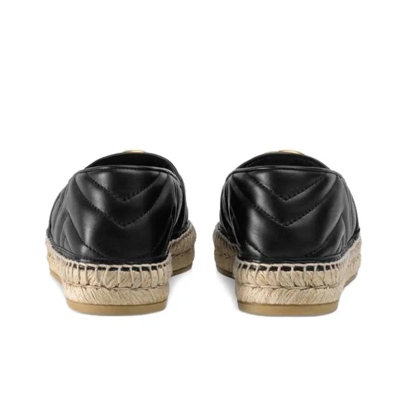 GUCCI Women's Gg Espadrilles 'Black' Women's-3