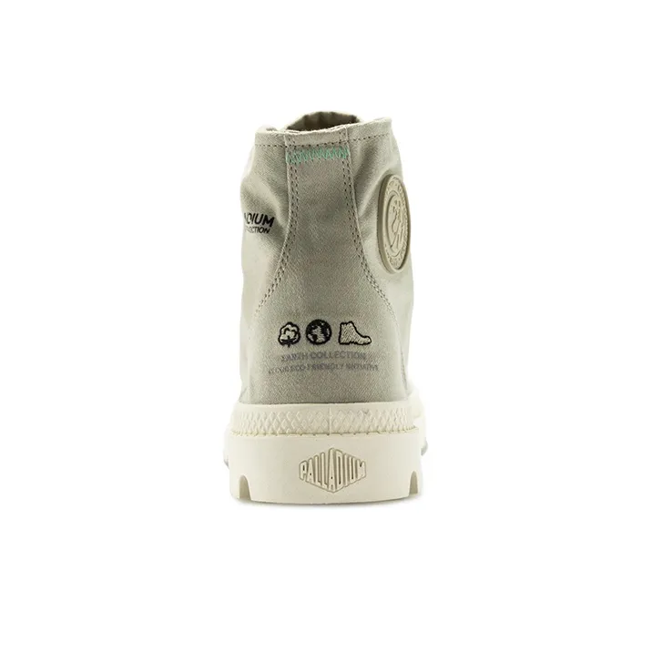 Palladium Pampa Hi Organic II Breathable Wear-Resistant Slip-Resistant High-Top Canvas Shoes Unisex Eucalyptus Green-2