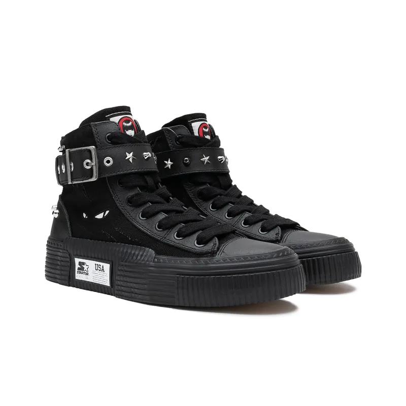 STARTER STARTER X Emily Wear-Resistant High-Top Canvas Shoes Women's Black-2