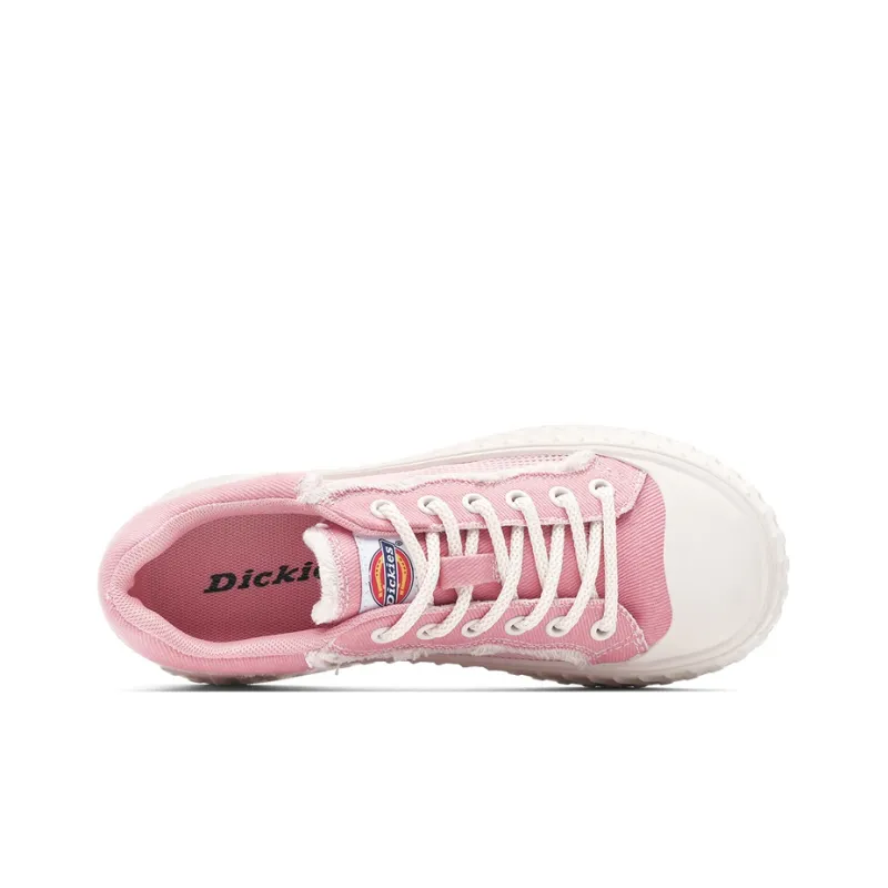 Dickies Low Top Canvas Shoes Women's White Peach Pink-3