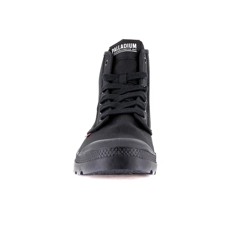 Palladium Pampa Dare 2 Survive Anti-Slip Wear-Resistant High-Top Canvas Shoes Unisex Black-3