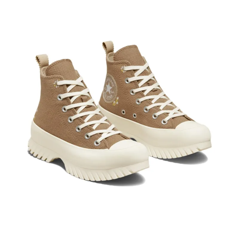 Converse Women's Chuck Taylor All Star Lugged Platform 2.0 High 'Autumn Embroidery Sand Dune' Women's-2