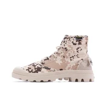 Palladium Pampa Hi OG Camo Abrasion Resistant High Top Canvas Shoes Unisex Beige