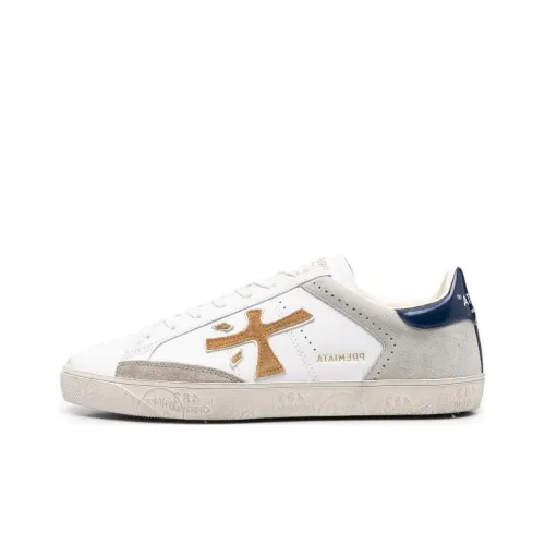 PREMIATA Steven Slip-Resistant Low-Top Skateboard Shoes Men's White Gray