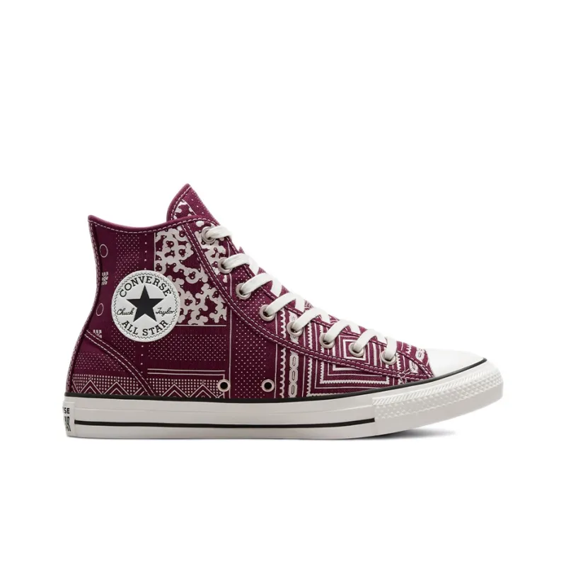 Converse Chuck Taylor All Star High 'Geometric Patchwork - Deep Bordeaux'-1