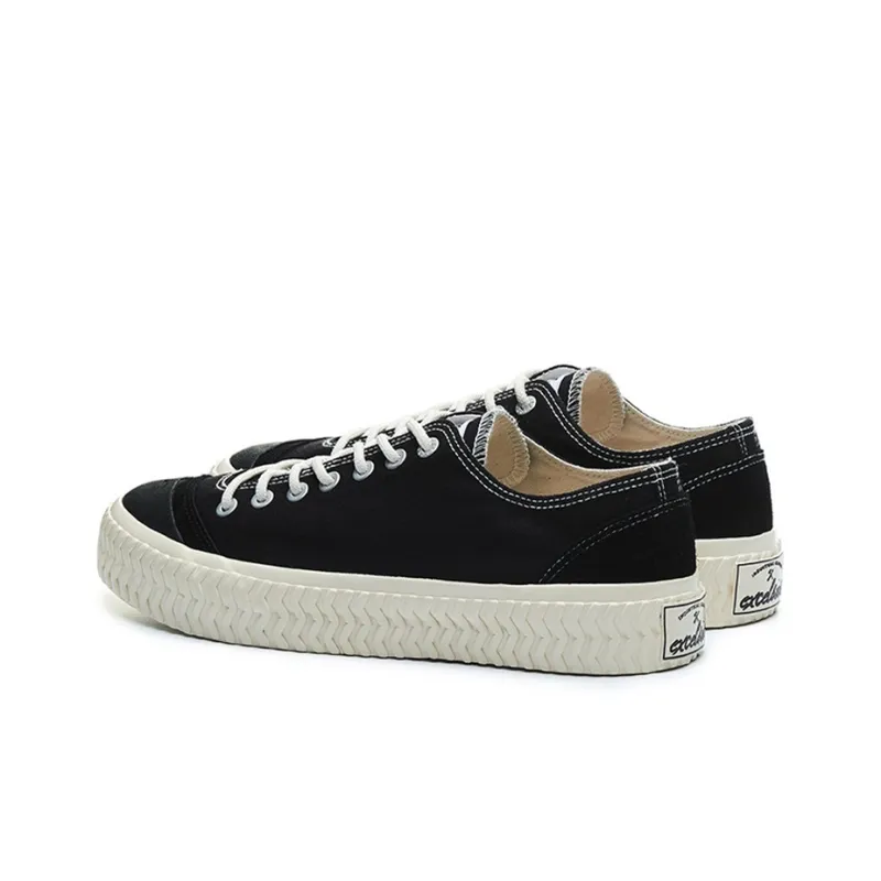 Excelsior Canvas Shoes Unisex Low-Top Charcoal Black-2