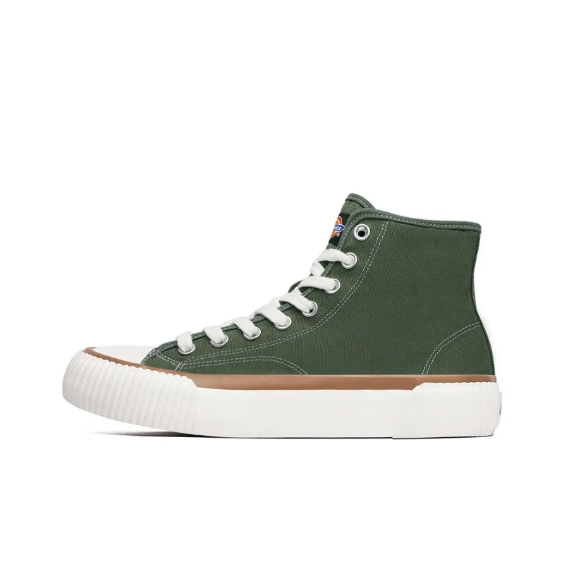 Dickies Canvas Shoes Unisex High Top Army Green-0