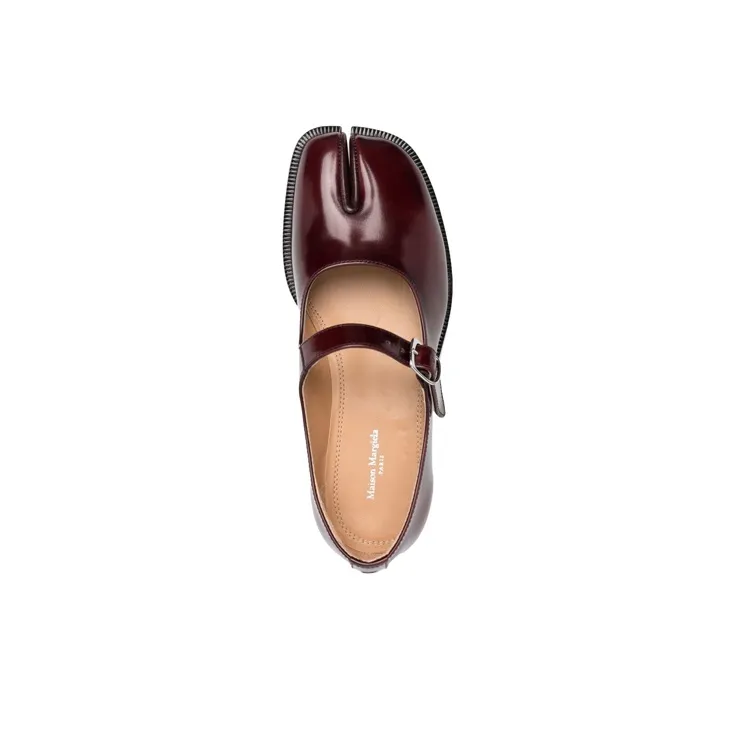 Maison Margiela Tabi Mary-Janes Leather Ballerina Shoes-4