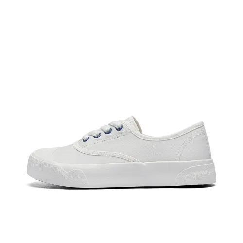 RENBEN Canvas Shoes Women's Low-Top White