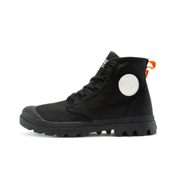 Palladium Pampa Hi Twill Wear Resistant Slip Resistant Cushioning High Top Canvas Shoes Women's Black