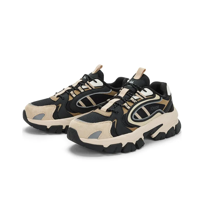 Kappa Low Top Chunky Sneakers Unisex Black Beige-3
