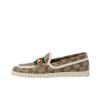 GUCCI Horsebit Flat Shoes Casual Shoes Women's Ebony