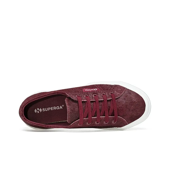 SUPERGA Anti-Slip Wear-Resistant Low-Top Canvas Shoes Women's Burgundy-3