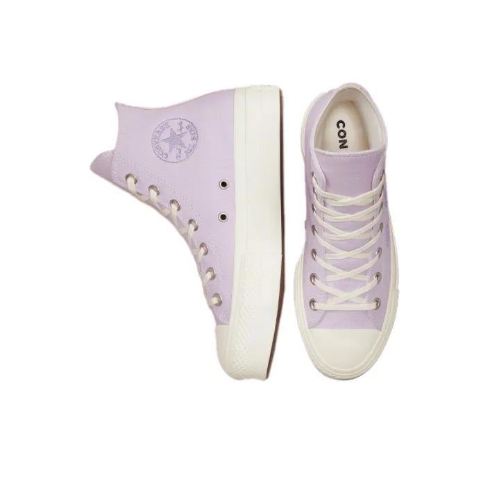 Converse Women's Chuck Taylor All Star Lift Platform High 'Embroidered Floral Pale Amethyst' Women's-3