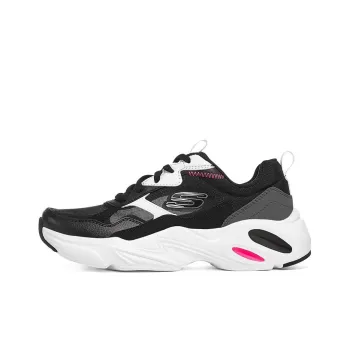Skechers Stamina Airy Low Running Shoes Black/White Women's