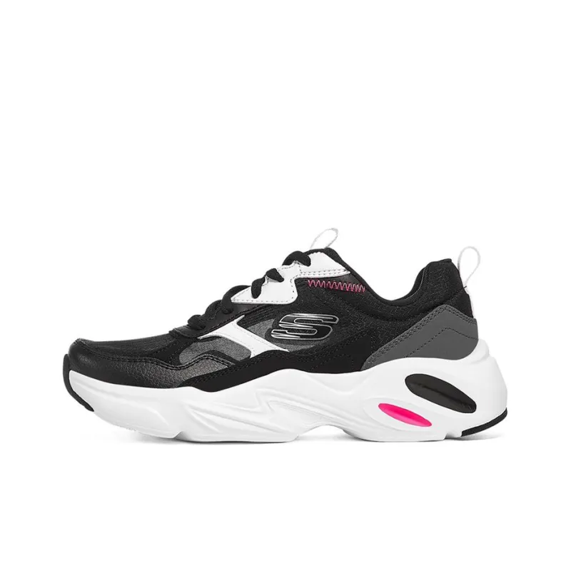 Skechers Stamina Airy Low Running Shoes Black/White Women's-0