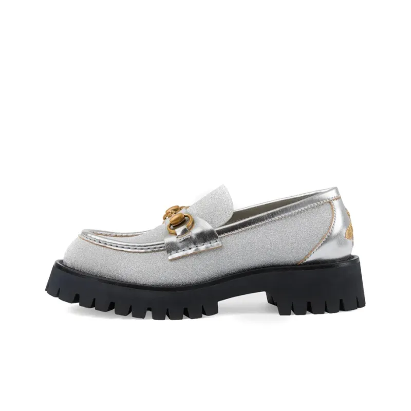 GUCCI Casual Single Shoes Women's Silver-0