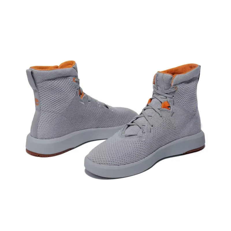 Timberland TrueCloud EK+ Knit Chukka Shoes 'Grey Orange'-3