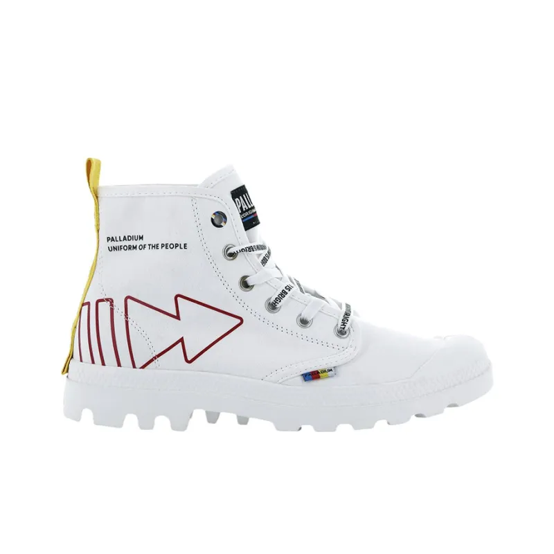 Palladium Pampa Dare REW FWD Anti Slip And Wear Resistant Breathable High Top Canvas Shoes Unisex White-1