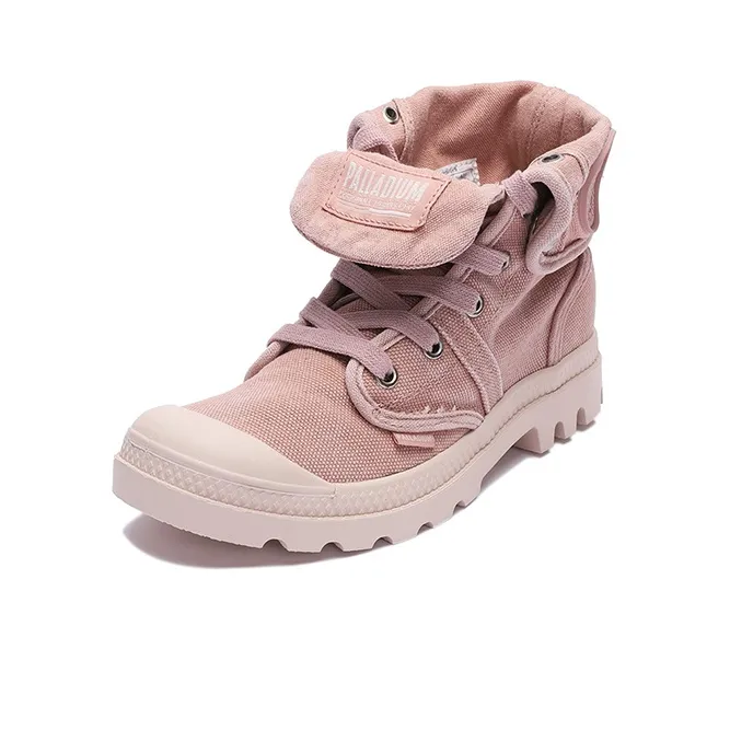 Palladium Outdoor Boots Women's Mid Top Light Pink-2