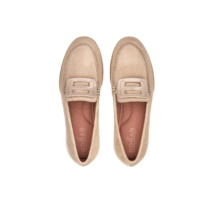 HOGAN Olympia Z Loafers Women's Beige-4