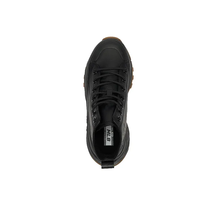 MLB Chunky High Cushioned Slip Resistant Height Increasing High Top Chunky Sneakers Unisex Black-3