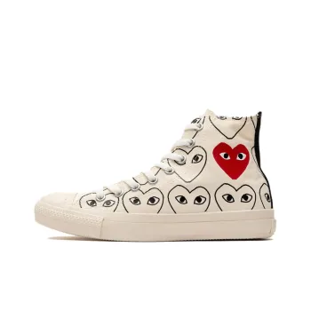 Converse Cdg X Converse Chuck Taylor All Star Multi Heart Sneakers Ivory/Black