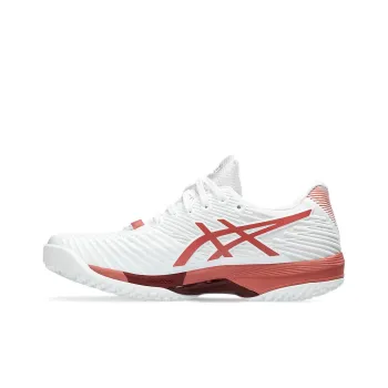Asics Solution Speed FF 2 OC Cushioning Low Top Tennis Shoes Women's Red White