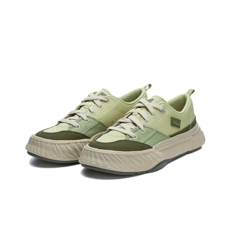 FILA Fosso Anti Slip And Wear Resistant Lightweight Low Top Canvas Shoes Men's Avocado Green-1