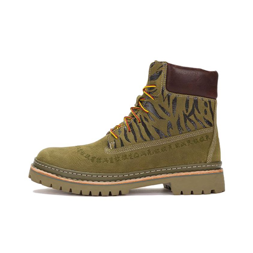 Army green timbs best sale