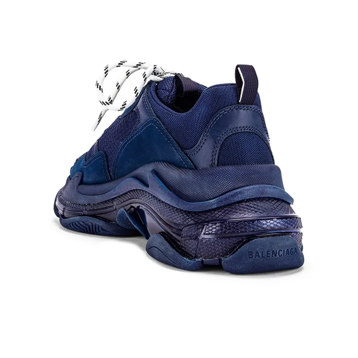 Balenciaga Triple S Clunky Shoes Navy Women's-4