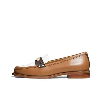 MICHAEL KORS KORS MK Finley Women's Casual Shoes Women's Leather Brown & White