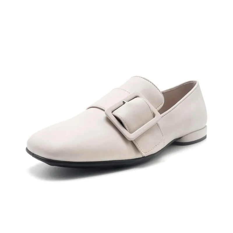 Ecco Annie Series Casual Single Shoes Women's Limestone White-1
