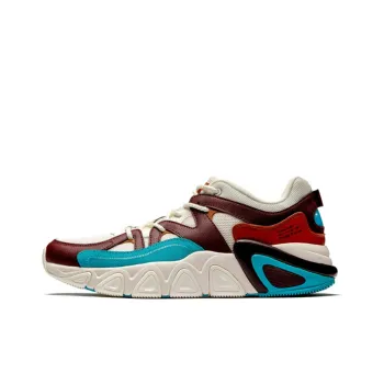 361° Cushioning, Slip Resistant, And Abrasion Resistant Low Top Chunky Sneakers Men's White Brown Blue
