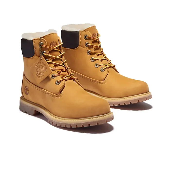 Timberland Women's 6 Inch Premium Boot 'Wheat Shearling'-3
