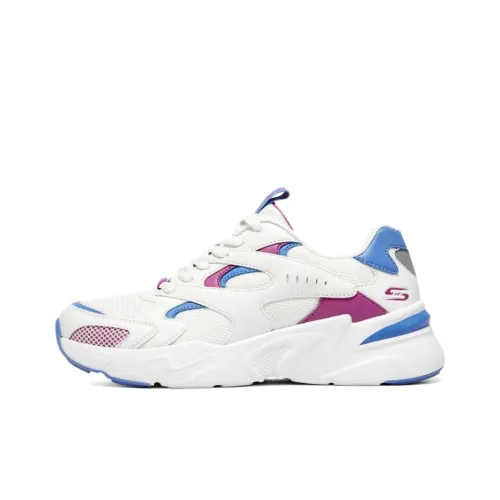 Skechers BOBS BAMINA Chunky Sneakers Women's Low-Top White/Blue/Pink