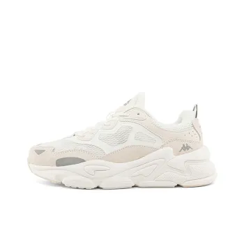 Kappa Cushioning, Slip Resistant, And Abrasion Resistant Low Top Chunky Sneakers Unisex White