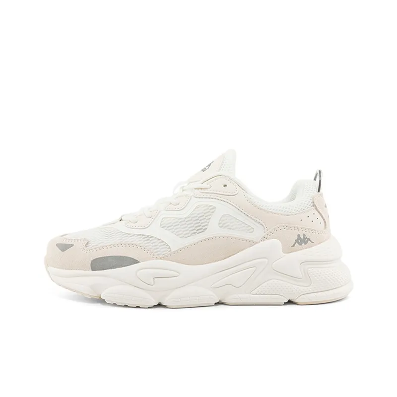 Kappa Cushioning, Slip Resistant, And Abrasion Resistant Low Top Chunky Sneakers Unisex White-0