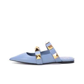 Valentino Roman Stud Casual Single Shoes Women's Light Blue