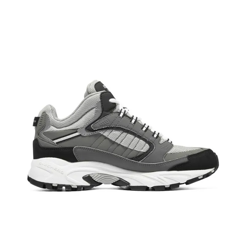 Skechers Stamina Cushioning Anti Slip And Wear Resistant Mid Top Chunky Sneakers Men's Gray-1