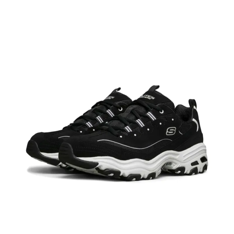 Skechers D'lites Running Shoes Black/White-2