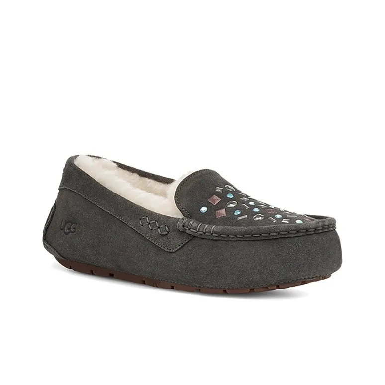 UGG Ansley Stud 2 Rivets Slip On Grey Women's-2