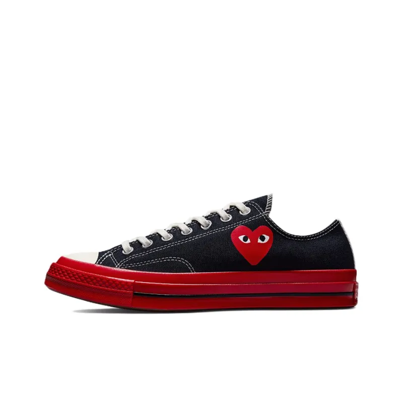 Converse Chuck Taylor All Star 70 Ox Comme Des Garcons Play Black Red Midsole-0