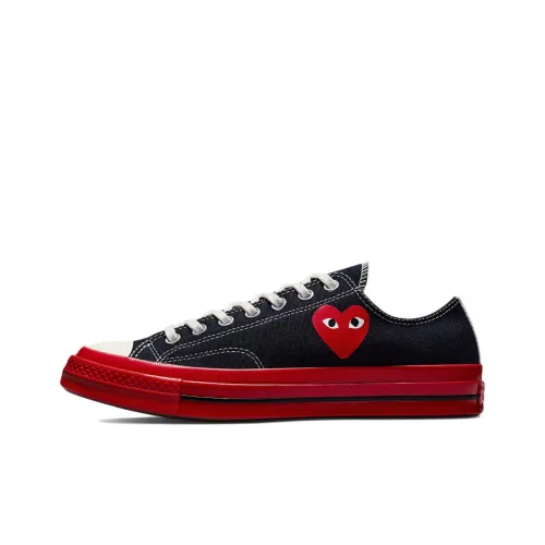 CDG x Converse Chuck Taylor All-Star 70 Ox Comme des Garcons PLAY Black Red Midsole