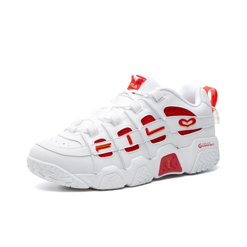 FILA Heritage White/Red Women's-1