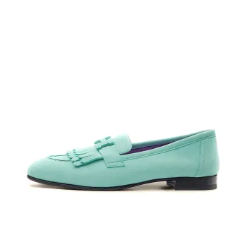 HERMES Royal Casual Single Shoes Women's Sea Foam Green