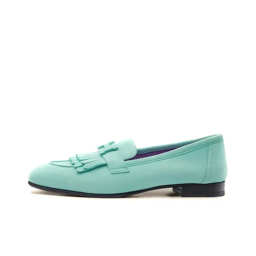 HERMES Royal Loafers Green Wmns