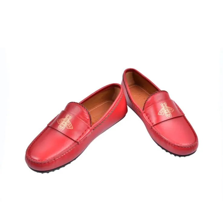 GUCCI Gommino Loafers Women's Red-3